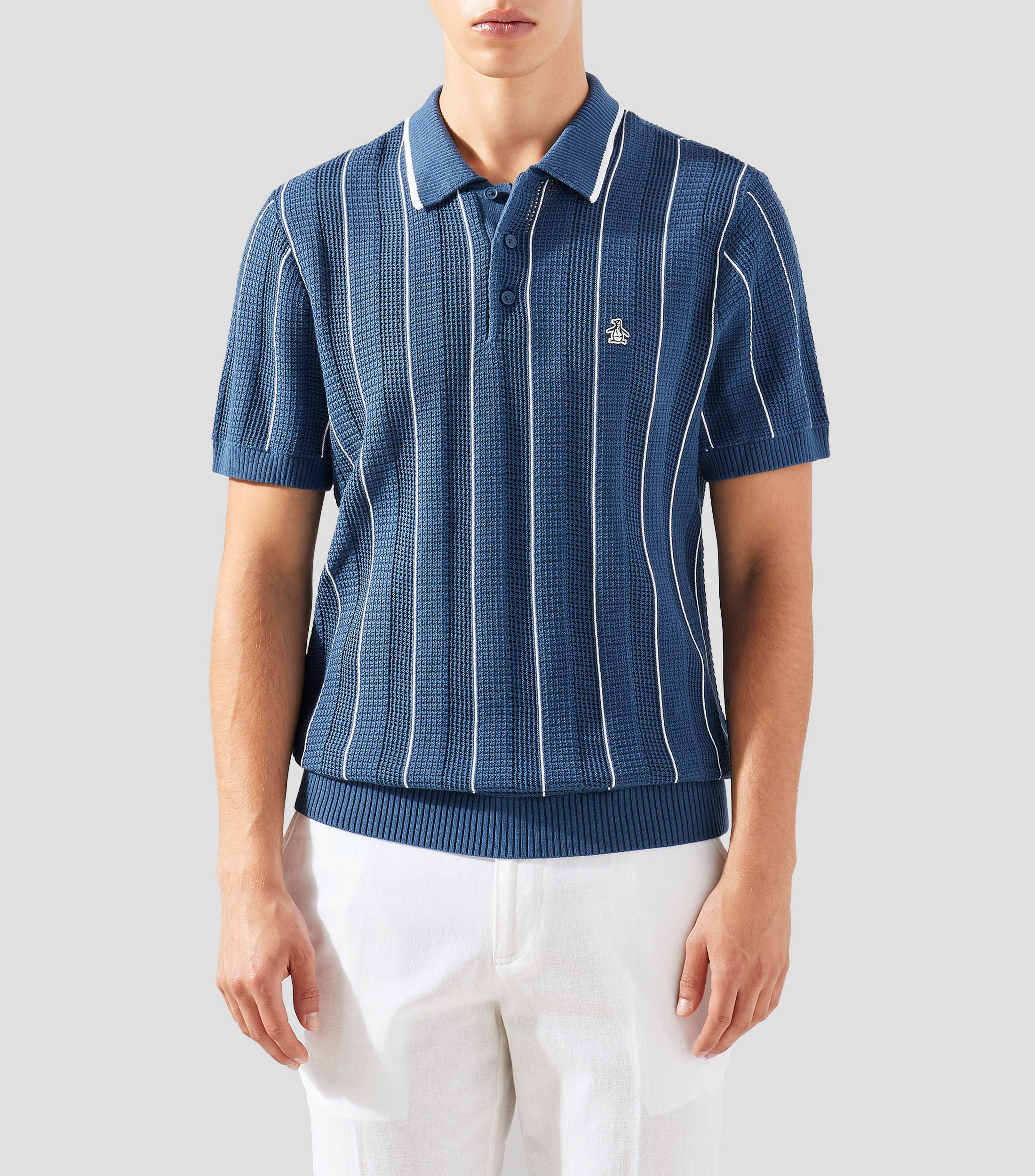 Playera polo manga corta rayas Hombre